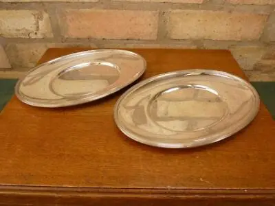 £27.99 • Buy Pair Nice Vintage Garrard & Co Silver Plated Small Serving Trays 9 