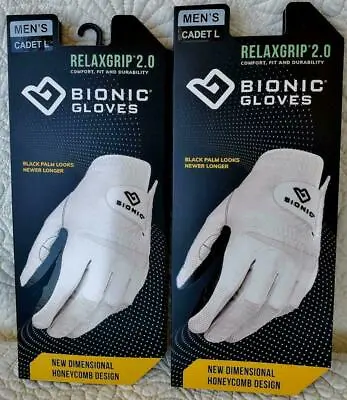2 PACK /  Bionic RelaxGrip 2.0 Men's Golf Gloves Durable Black Palm 2-3 Day Ship • $32.95