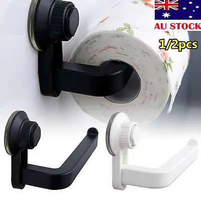 $4.99 • Buy Suction Cup Toilet Paper Holder- Wall Mount Tissue Roll Dispenser For Bathroom