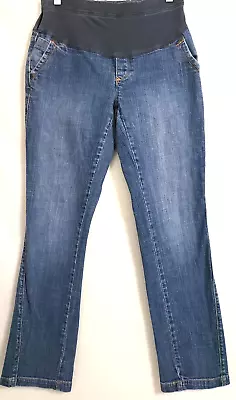 Old Navy Maternity Jeans Small Blue Full Panel Waist Stretch Pants Pockets • $5