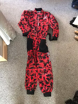 Red Leopard Mx Xxl Overalls Motocross Karting Quad Race Suit Vgc • £35.25