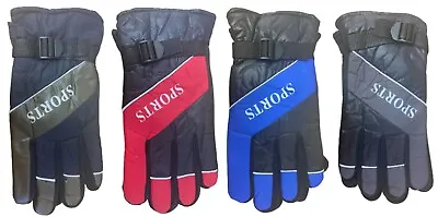 £2.99 • Buy Men's Thermal Ski Gloves Insulation Winter Warm Fleece Lined