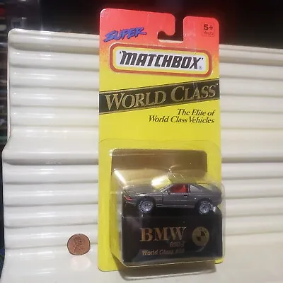 MATCHBOX 1993 Thailand SUPER WORLD CLASS #36 Grey BMW 850i Nu In Exnt BubblePack • $15.90