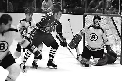 NHL 1970's Boston Bruins Bobby Orr Eddie Johnston Vs Oakland Seals 8 X 12 Photo  • $7.99