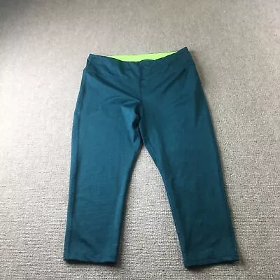 Marika Sport Womens Pants Medium Green Cropped Tights Athletic Gym Yoga #0777 • $11.99