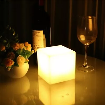 LED Cube Rechargeable Light 16-Color And Remote Control For In&Outdoor • £13.99