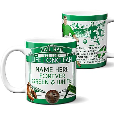 Personalised Football Mug Glasgow Celtic Fan Vintage Retro Cup Dad Gift VFM23 • £12.95