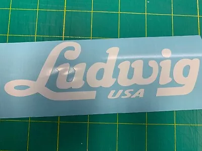 Ludwig USA Vintage Repro Logo - Adhesive Vinyl Decal For Bass Drum Reso Head • $7.89