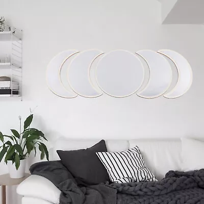 Nordic Style Moon Phase Mirror Home Wall Hanging Bedroom Living Room Decoration • $8.55