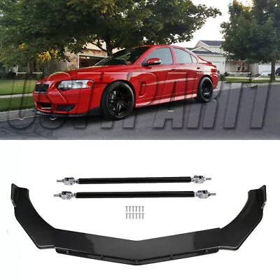 For Volvo S40 S60 S70 S80 Carbon Black Front Bumper Lip Spoiler + Strut Rods • $59.95