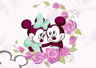 £4 • Buy Disney Mickey And Minnie Mouse A4 Art Print, Photo, Picture, Wedding, Gift