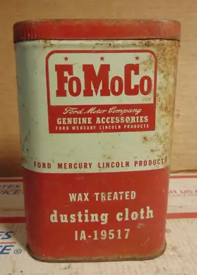 1950's 1960's Vintage Ford Dust Cloth Advertising Tin Can Fomoco Original • $19