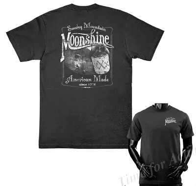 American Made Moonshine Whiskey  Funny Joke Humor Humorous Graphic T-shirt • $13.87
