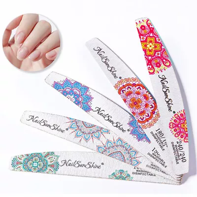 1Pcs Nail File Double Sided Sandpaper Strong Thick Professional Buffer T-ca • $0.95