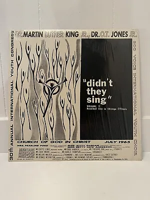Martin Luther King Jr. Dr. O.T. Jones “Didn’t They Sing” Record SEALED July 1965 • $24.95
