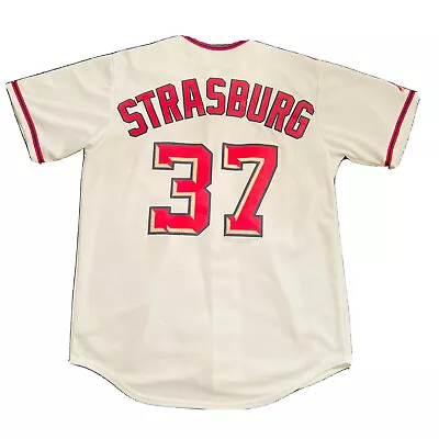 Washington Nationals Jersey Size Medium Stephen Strasburg Majestic Authentic MLB • $103.50