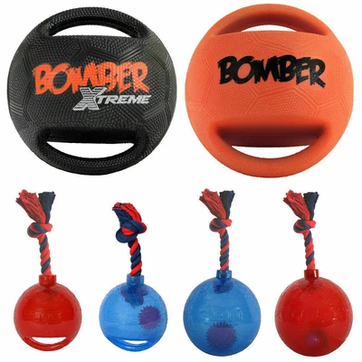 £9.99 • Buy Zeus Dog Toy Bomber Ball Xtreme Bombs Rope Fuse LEDs Throw Retrieve Tug Float!