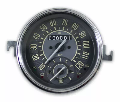 VW BUG BUS GHIA ISP 120 MPH SPEEDOMETER W/COMBO 8K TACHOMETER BEIGE NUMERICALS • $275