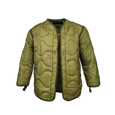 Original US M65 Jacket Liner Army Military Vintage Insulated Olive Green New • £63.64