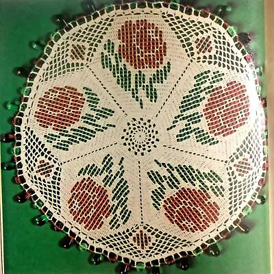Magic Crochet 44 Pattern Magazine Oct 1986 Gorgeous Beaded Doilies Coaster Filet • $14.91