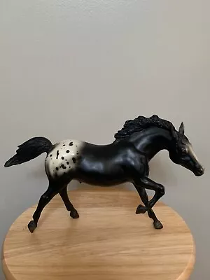 Breyer Vintage #127 Running Stallion Mold In Black Appaloosa Large Spot Version • £53.08