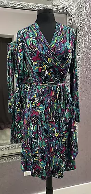 Vicky Tiel M Vintage Multicolor Wrap Dress • $49.99