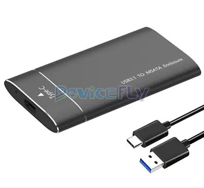 £16.54 • Buy MSATA To USB3.0 HDD Enclosure Adapter SATA SSD To USB3.1 HDD Hard Driver Case