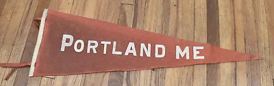 Vintage Portland ME Maine 27  Felt Souvenir Pennant • $34.95