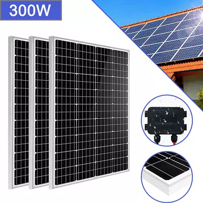 300W Watt 12V Solar Panel Monocrystalline Kit For RV Caravan Motorhome Home UK • £179.67