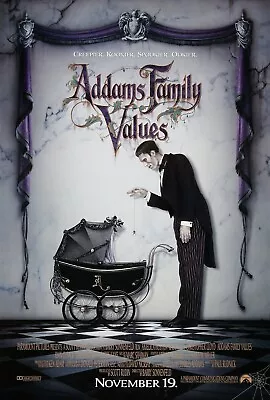 1993 Addams Family Values Movie Poster 11X17 Wednesday Gomez Morticia 🕷🍿 • $12.93