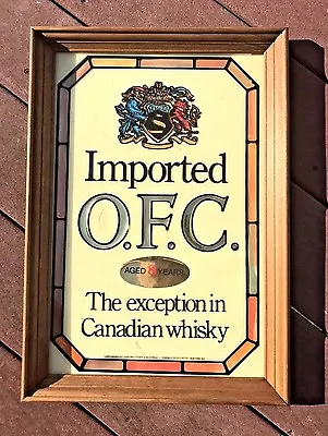 Vintage Schenley Imported O.F.C. Canadian Whiskey Sign Mirror Man Cave Bar Pub  • $48