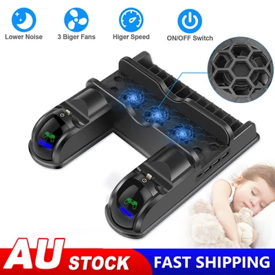 $33.90 • Buy PS4 Stand Cooling Fan Station For Playstation 4/PS4 Slim/PS4 Pro Vertical NEW AU