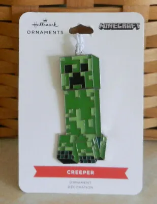 Hallmark Minecraft Creeper Flat Metal Enamel Christmas Ornament  • $11.30