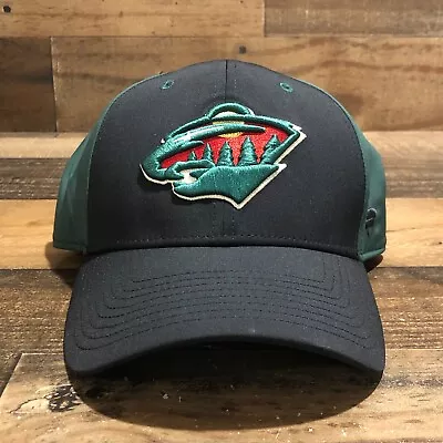 Minnesota Wild Hat Cap Mens XL Fitted Green Black NHL Hockey Performance - READ • $30.88