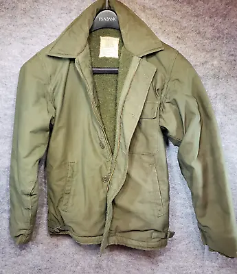 *Flaw Vintage 70's US Military Permeable A-2 Jacket Men's (S) Green Cold Weather • $119.99