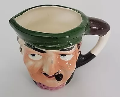 Vintage TOBY MUG Creamer Jug Pitcher Man Bow Tie And Mustache Pipe Aprox 1 Cup • $14.95