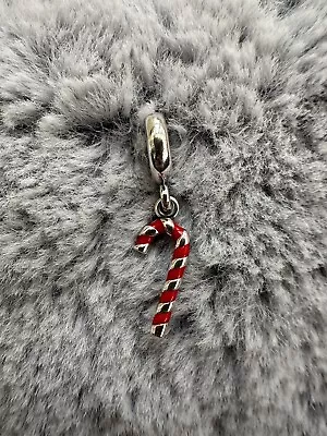 Pandora Christmas Enamel Candy Cane Charm ALE 925 791193EN09 • £23