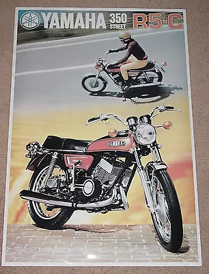 1972 YAMAHA R5 R5-C 350 VINTAGE MOTORCYCLE POSTER 36x25 9MIL PAPER • $39.95