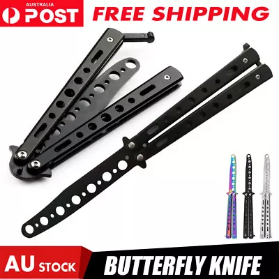 Folding Butterfly Knife Training Balisong Practice Trainer Comb Pocket • $9.23