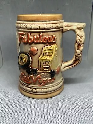 Fabulous Las Vegas Beer Stein Large Ceramic Mug Souvenir Vintage Casino Center • $19.99