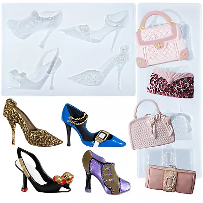 Handbag High-heel Shoe Silicone Candy Mould For Fondant Cake Decoration • £10.99