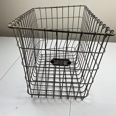 Vintage Wire Metal Industrial Gym Locker Basket  #32 • $12