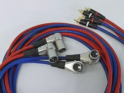 4x2 0 Meter XLR On Pro Cinch Cable Rca Cable For Revox PR99 Studer A67 B67 • $75.10