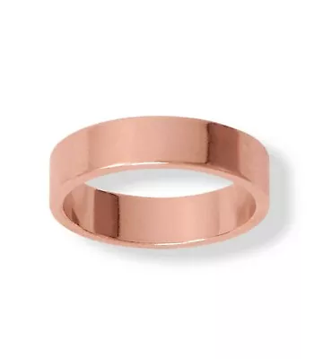 IVY & BAUBLE 5mm Uncoated Solid Copper Ring Flat Band For Men Women Made In USA • $22.99