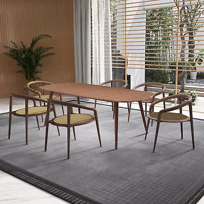 86.61inch Modern Mid-Century Dining Table Rectangular Table Walnut Color • $922.99