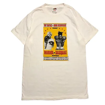 Vintage 2000s Andy Warhol Jean Michel Basquiat Pop Art Tee T-Shirt S Rare NOS • $109.99