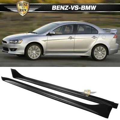 Fits 08-17 Mitsubishi Lancer OE Style Car Side Skirts Extension Unpainted PP • $139.99