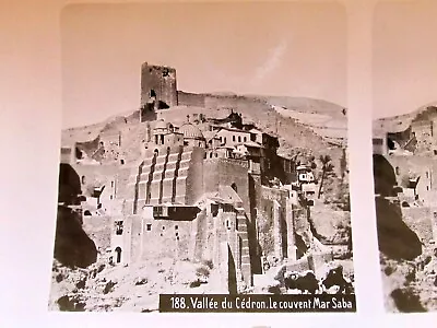 CEDRON VALLEY CONVENT MAR SABA Antique Photo-Stereo Collect. Wereld-Tourist  • $14.98