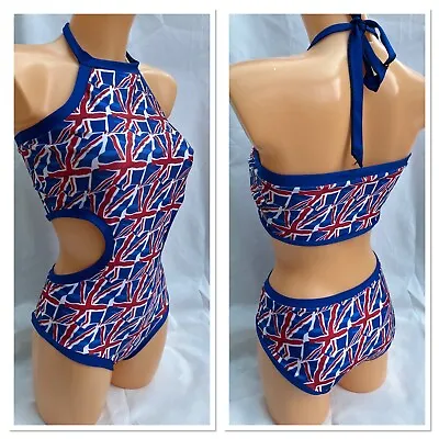 £25 • Buy Body Suit Union Jack Queen  Rave Pole Festival Dance Outfit Wear Size 10-12