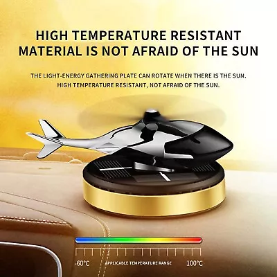 Solar Helicopter Car Bedroom Aroma Diffuser Car Air Cleaner Decoration 🌪️ • $11.98